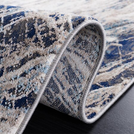 Safavieh 6 ft. 7 in. x 6 ft. 7 in. Vogue Blue & Ivory Power Loomed Square Area Rug VGE162M-7SQ